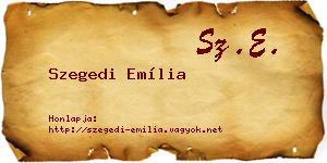 Szegedi Emília névjegykártya